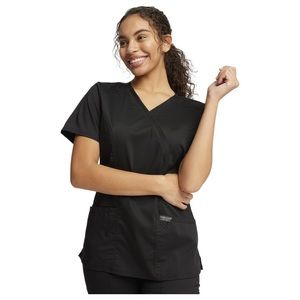 Cherokee Mock Wrap Scrub Top, Plus Size